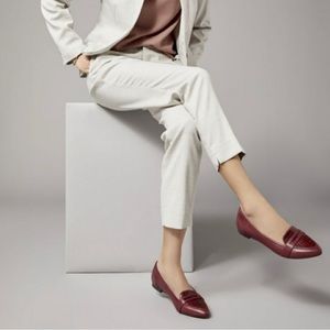 Vionic brown maroon savannah comfort slip on leather loafer flat size 7.5